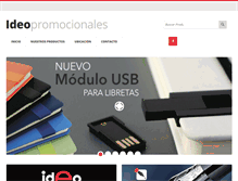 Tablet Screenshot of ideopromocionales.com